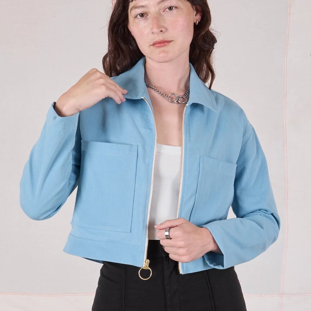 NWT - BIG BUD PRESS - MECHANIC JACKET - S - BABY BLUE